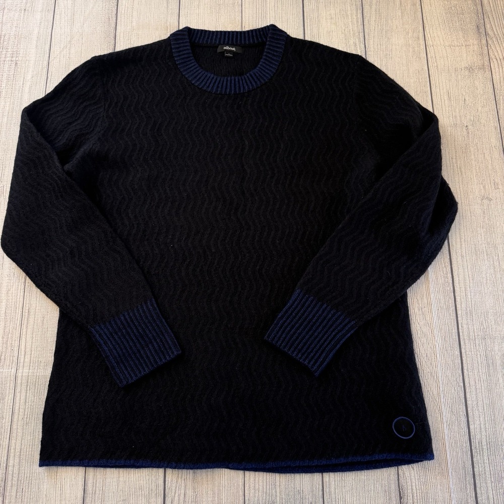 Allbirds Men's Merino Wool The Jumper Sweater Black Blue Size Large‎